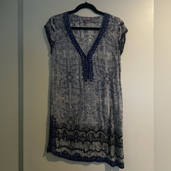 Calypso St. Barth Tops - Calypso St. Barth Blue and white tunic